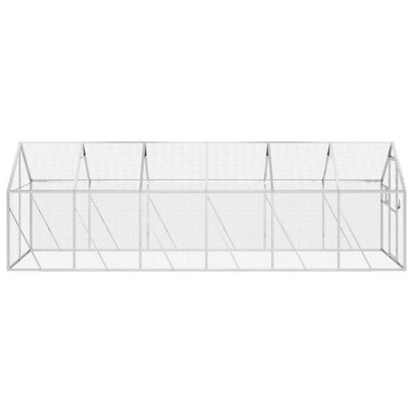 vidaXL Aviary Silver 1.79x6x1.85 m Aluminium