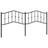 vidaXL Metal Headboard Black 200 cm