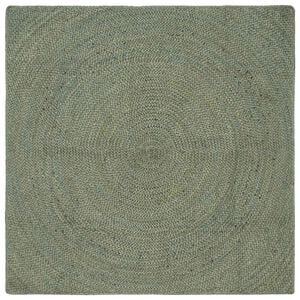vidaXL Area Rugs Olive Green 160 x 160 cm Jute