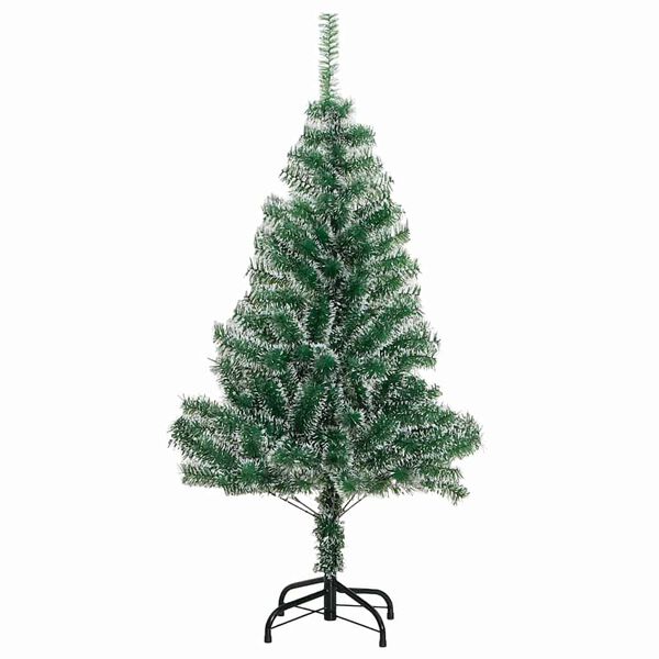 vidaXL Artificial Christmas Tree Snow Flocked with LED Light 150 cm
