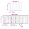 vidaXL Dog Gate with Door Foldable 12 Panels Black 600 cm Poplar Wood