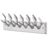 vidaXL Coat Rack | Silver | Aluminium | Compact | Decorative Inlays