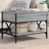 vidaXL Coffee Table Grey Sonoma 70x50x50 cm Engineered Wood and Metal
