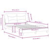 vidaXL Bed Frame with LED without Mattress "Hvar" Cappuccino 120x200 cm