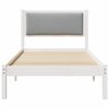 vidaXL Bed Frame with Headboard Light Grey 90 x 200 cm Solid Pine Wood