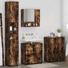 vidaXL Bathroom Furniture Set 4 pcs Smoked Oak Engineered wood & Metal