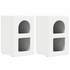 vidaXL Bedside Table ELST 2 pcs White 29.5 x 33.5 x 50 cm