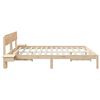 vidaXL Bed Frame with Headboard Brown 180 x 200 cm Solid Pine Wood