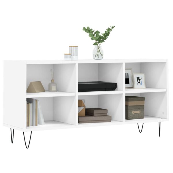 vidaXL TV Cabinet White 103.5x30x50 cm Engineered Wood