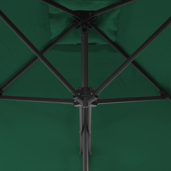 vidaXL Garden Parasol with Steel Pole 250x250 cm Green