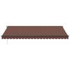 vidaXL Manual Retractable Awning with LEDs Brown 500x350 cm