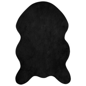 vidaXL Faux Rabbit Fur Rug Olite Black 80 x 120 cm Polyester