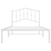 vidaXL Metal Bed Frame without Mattress with Headboard White 100x190cm