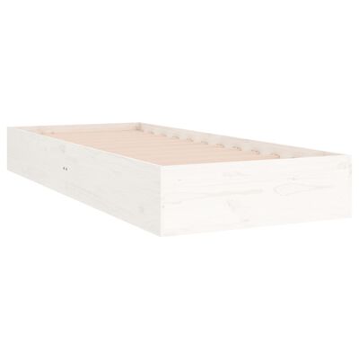 vidaXL Bed Frame White Solid Wood 90x190 cm Single | vidaXL.co.uk