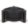 Livoo 2-in-1 Fire Pit with Grill 59.5 cm Black