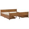 vidaXL Bed Frame without Mattress Honey Brown Solid Wood 180x200 cm Super King (322115+2x321987)