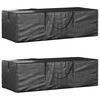 vidaXL Garden Cushion Storage Bags 2 pcs Black 135x40x55 cm Polyethylene