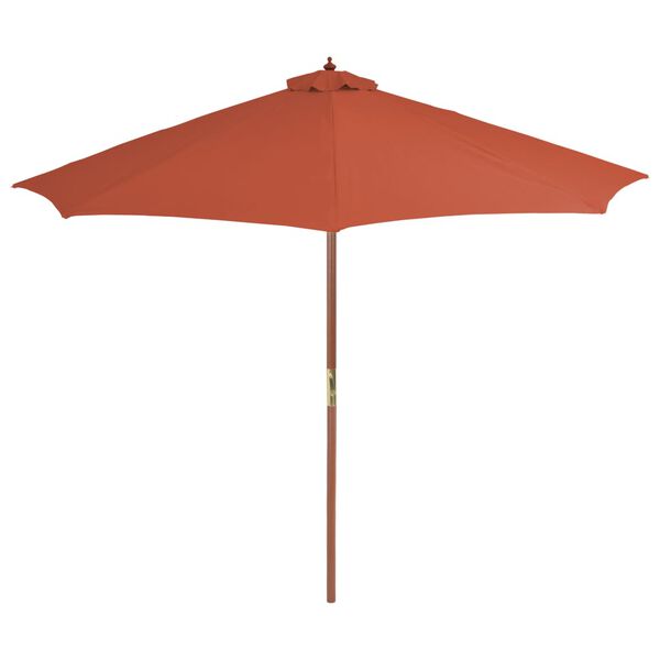 vidaXL Garden Parasol with Wooden Pole 300 cm Terracotta