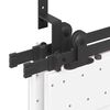 vidaXL Sliding Door Hardware Kit 213,5 cm Steel Black