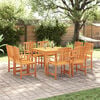 vidaXL Garden Dining Set 9 pcs Brown Solid Acacia Wood