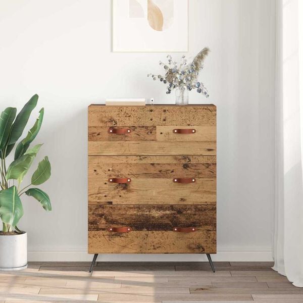 vidaXL Chest Of Drawers Old wood 69.5 x 34 x 90 cm Engineered wood