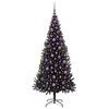 vidaXL Christmas Tree with 300 LEDs with Stand Black 180 cm PVC