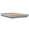 vidaXL Bed Frame without Mattress Concrete Grey 140x190 cm