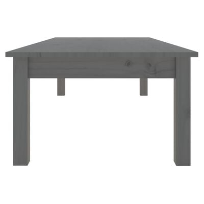 vidaXL Coffee Table Grey 110x50x30 cm Solid Wood Pine
