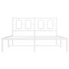 vidaXL Metal Bed Frame without Mattress with Headboard White 140x200cm