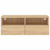 vidaXL TV Wall Cabinet Sonoma Oak 80x30x30 cm Engineered Wood