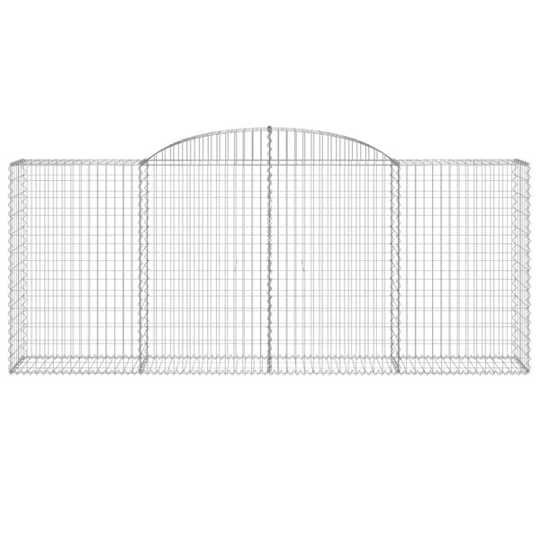 vidaXL Arched Gabion Baskets 3 pcs 300x50x120/140 cm Galvanised Iron