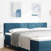 vidaXL Headboard Height Adjustable Dark blue 180 cm Velvet