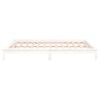 vidaXL LED Bed Frame without Mattress White 120x190 cm Small Double Solid Wood