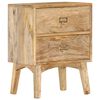 vidaXL Bedside Cabinet | Natural Wood | Solid Mango Wood | Medium