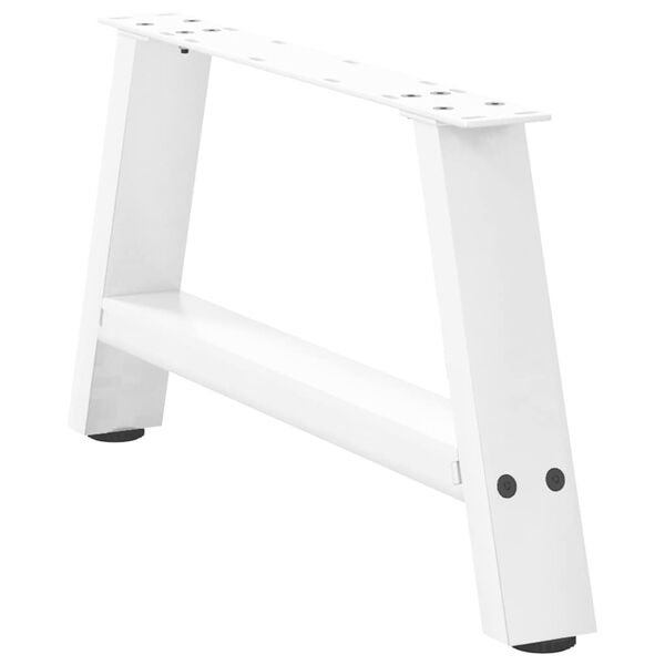 vidaXL Coffee Table Legs A-Shaped 2 pcs White&nbsp;70x(30-31) cm Steel