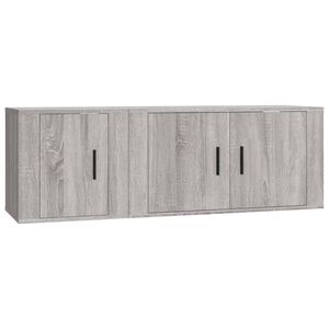 vidaXL 2 Piece TV Cabinet Set Grey Sonoma Engineered Wood