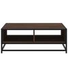 vidaXL Coffee Table Brown Oak 80x80x30 cm Engineered Wood and Metal