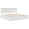vidaXL Bed Frame with Drawer White 200 x 200 cm Engineer Wood