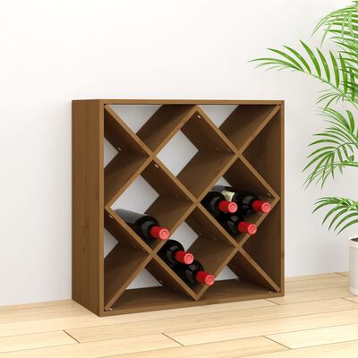 vidaXL Wine Cabinet Honey Brown 62x25x62 cm Solid Wood Pine