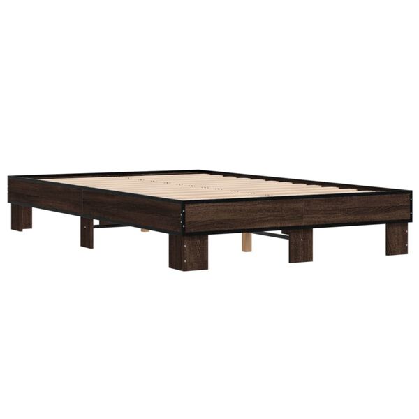 vidaXL Bed Frame without Mattress Brown Oak 120x190 cm Small Double