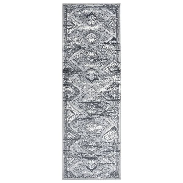 vidaXL Runner Rug BCF Oriental Grey 100x300 cm