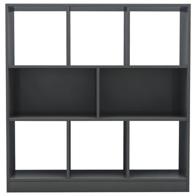 vidaXL Book Cabinet High Gloss Grey 97.5x29.5x100 cm Engineered Wood