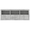 vidaXL Sideboard with LED Lights Concrete Grey 181.5x37x67 cm