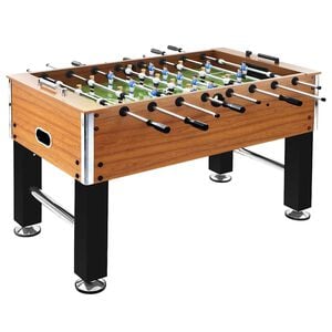 vidaXL Football Table Steel 60 kg 140x74.5x87.5 cm Light Brown&Black