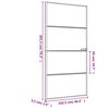 vidaXL Interior Door Slim Black 102.5x201.5 cm Tempered Glass and Aluminium