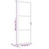 vidaXL Interior Door 76x201.5 cm White ESG Glass and Aluminium