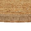 vidaXL Braided Area Rug with Ruffle Edge 90 cm Jute Round