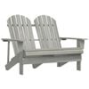 vidaXL 2-Seater Garden Adirondack Chair Solid Fir Wood Grey