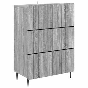vidaXL Drawer Cabinet 66 x 34.5 x 92 cm Engineered Wood Grey Sonoma