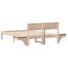 vidaXL Bed Frame with Headboard Brown 120 x 190 cm Solid Pine Wood